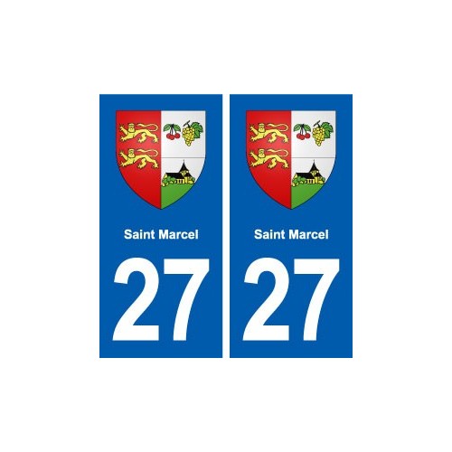 27 Saint Marcel blason autocollant plaque stickers ville