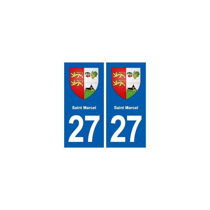 27 Saint Marcel blason autocollant plaque stickers ville