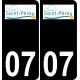 07 Saint-Péray logo autocollant plaque immatriculation auto ville sticker