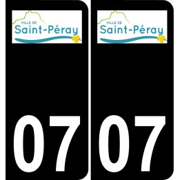 07 Saint-Péray logo sticker plate registration city