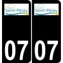 07 Saint-Péray logo sticker plate registration city