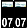 07 Saint-Péray logo autocollant plaque immatriculation auto ville sticker