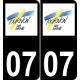 07 Tournon-sur-Rhône logo sticker plate registration city