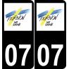 64 Pau logo autocollant plaque immatriculation auto ville sticker