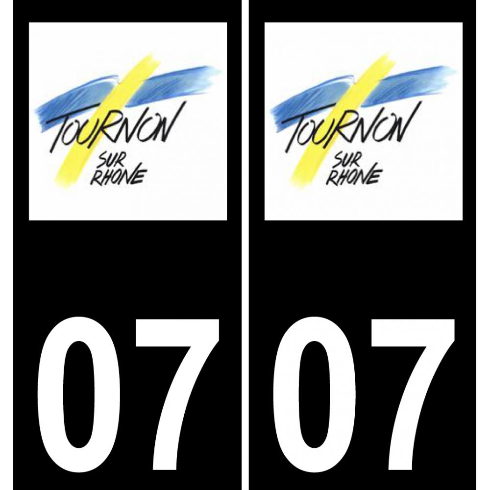 07 Tournon-sur-Rhône logo sticker plate registration city