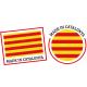 Lot de 2 Made in Catalunya Catalan fabriqué en tampon colis autocollant sticker logo687