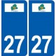 27 Saint Marcel logo autocollant plaque stickers ville