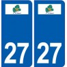 27 Saint Marcel logo autocollant plaque stickers ville