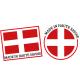 Lot de 2 Made in Haute-Savoie fabriqué en drapeau tampon colis autocollant sticker logo579