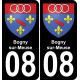 64 Pau autocollant sticker plaque immatriculation auto ville