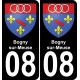 64 Pau autocollant sticker plaque immatriculation auto ville