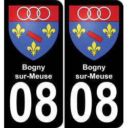 08 Bogny-sur-Meuse adesivo piastra di registrazione city