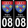08 Bogny-sur-Meuse sticker plate registration city