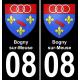 64 Pau autocollant sticker plaque immatriculation auto ville