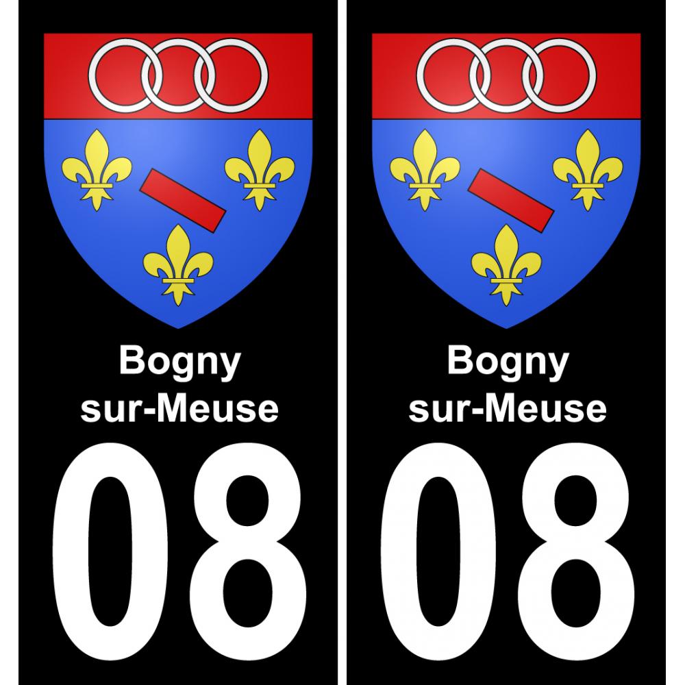 08 Bogny-sur-Meuse adesivo piastra di registrazione city