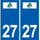 27 Saint Marcel logo autocollant plaque stickers ville