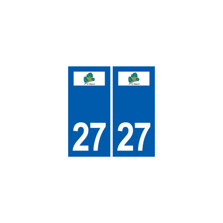 27 Saint Marcel logo autocollant plaque stickers ville