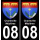 64 Pau autocollant sticker plaque immatriculation auto ville