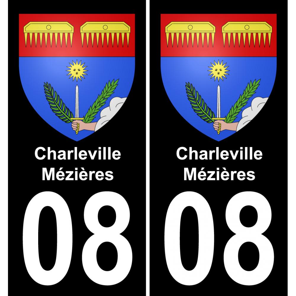 08 Charleville-Mézières adesivo piastra di registrazione city