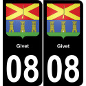 08 Givet sticker plate registration city