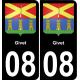 64 Pau autocollant sticker plaque immatriculation auto ville