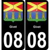 08 Givet sticker plate registration city