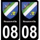 08 Nouzonville sticker plate registration city