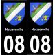 64 Pau autocollant sticker plaque immatriculation auto ville