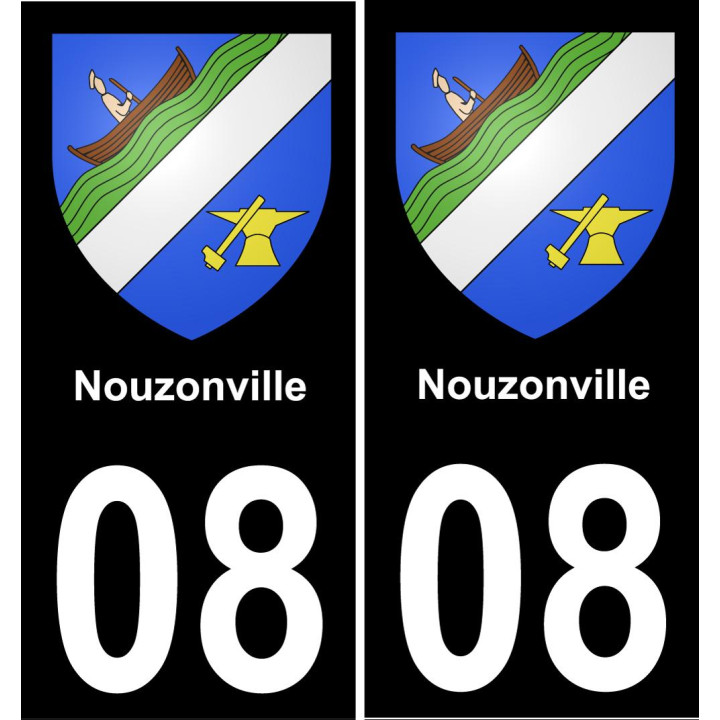 08 Nouzonville sticker plate registration city