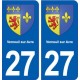 27 Verneuil sur Avre blason autocollant plaque stickers ville