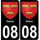 64 Pau autocollant sticker plaque immatriculation auto ville