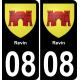 64 Pau autocollant sticker plaque immatriculation auto ville