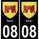 64 Pau autocollant sticker plaque immatriculation auto ville