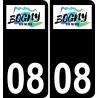 08 Bogny-sur-Meuse logo autocollant plaque immatriculation auto ville sticker