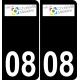 08 Charleville-Mézières logo sticker plate registration city