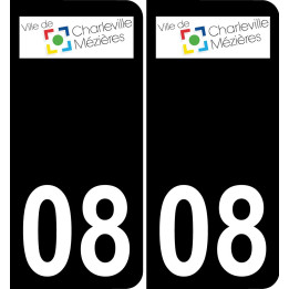 08 Charleville-Mézières logo sticker plate registration city