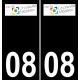 08 Charleville-Mézières logo sticker plate registration city