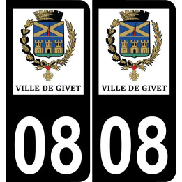 08 Givet logo sticker plate registration city