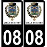 08 Givet logo adesivo piastra di registrazione city