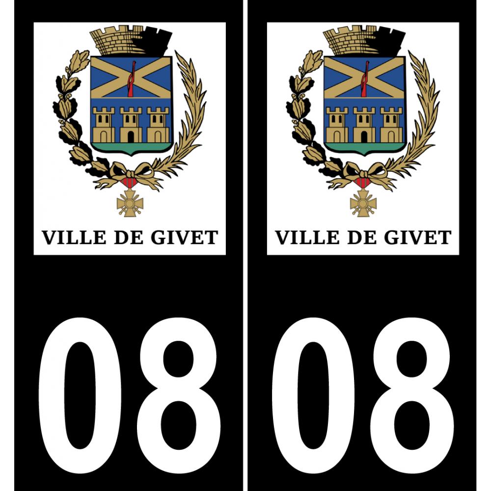 08 Givet logotipo de la etiqueta engomada de la placa de registro de la ciudad