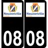 08 Nouzonville logo adesivo piastra di registrazione city