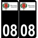 08 Rethel logo adesivo piastra di registrazione city