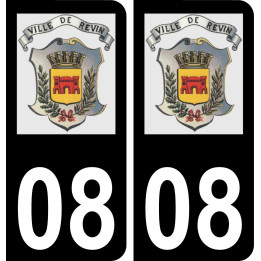 08 Revin logo autocollant plaque immatriculation auto ville sticker