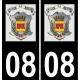 64 Pau logo autocollant plaque immatriculation auto ville sticker