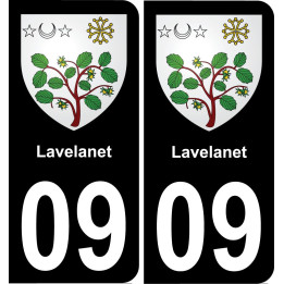 09 Lavelanet autocollant sticker plaque immatriculation auto ville