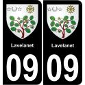 09 Lavelanet sticker plate registration city