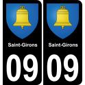 09 Saint-Girons-aufkleber plakette ez stadt