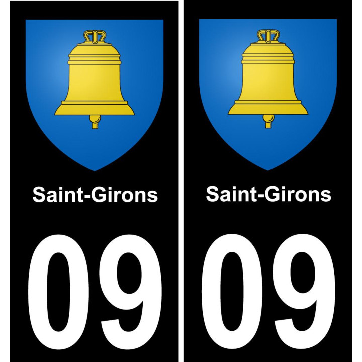 09 Saint-Girons sticker plate registration city