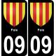09 Foix placa etiqueta de registro de la ciudad