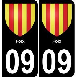 09 Foix placa etiqueta de registro de la ciudad